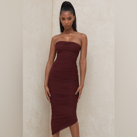 House of CB Dresses House Of Cb Sasha Strapless Ruched Midi Dress